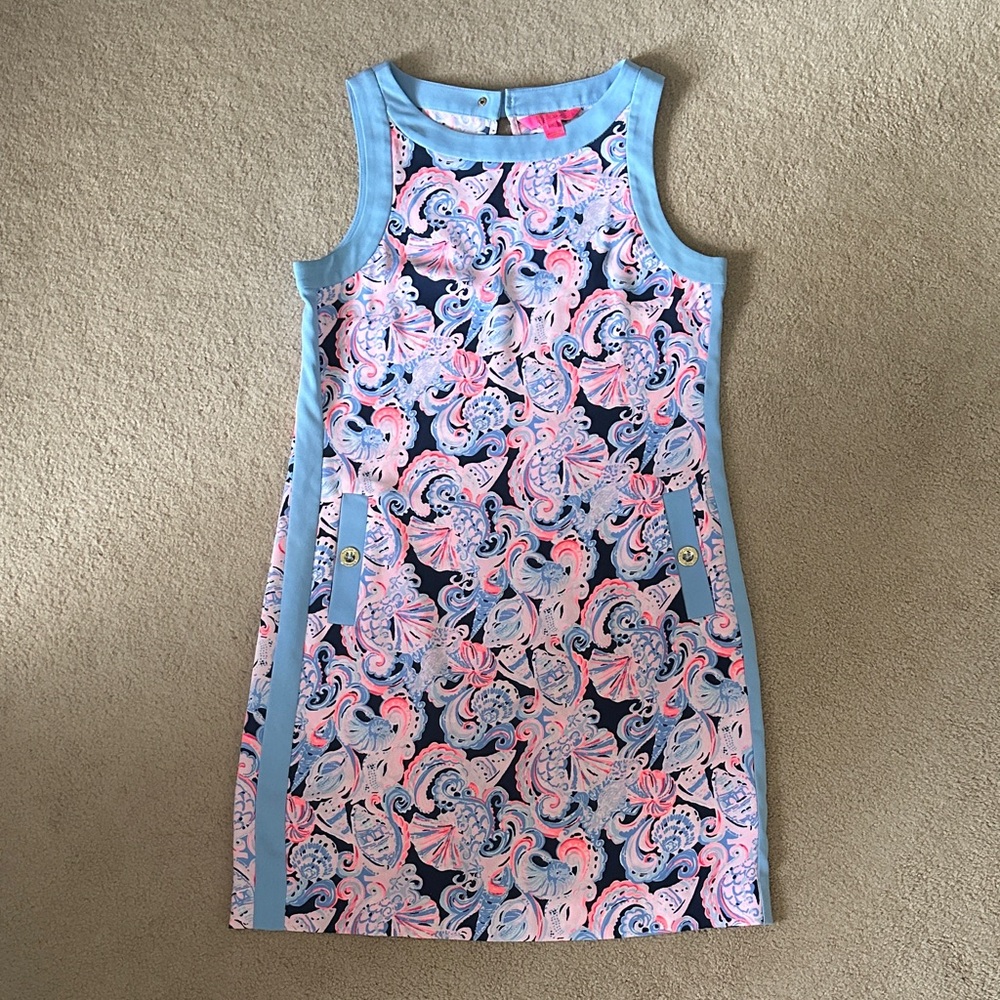 Floral Dress in Blue and Pink